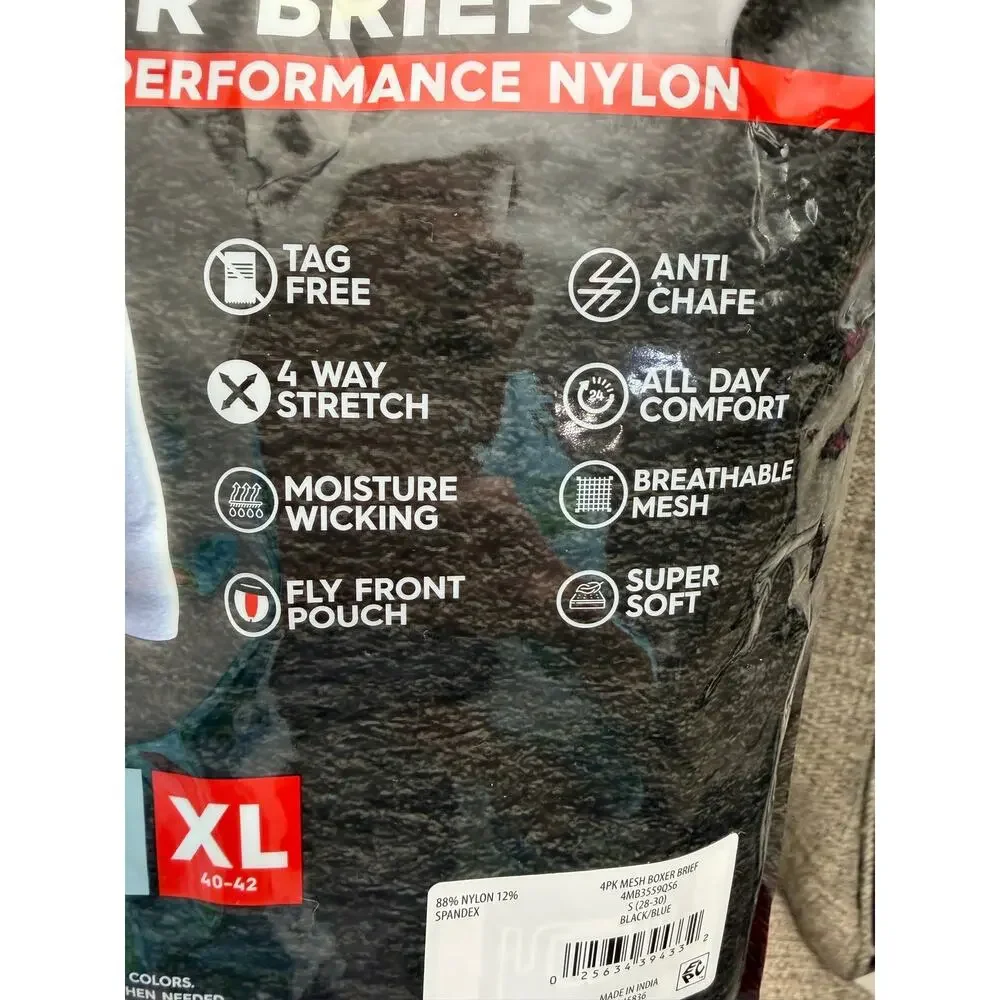 Quiksilver 4 Pack Performance Mesh Boxer Briefs Size Small 28-30 NIP